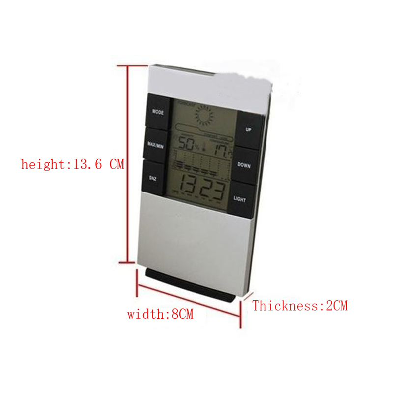 Display LCD digitale per uso domestico igrometro termometro temperatura umidità misuratore calendario sveglia