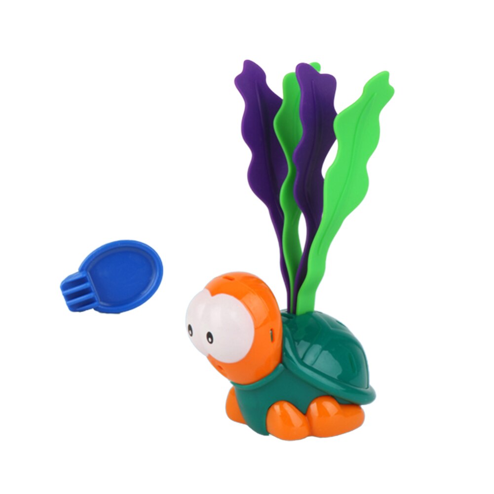 Kids Educational Toys for Children Tortoise Frog Animal Seaweed Water Induction Automatic LED Glowing Kids Bath Toy: Tortoise Green