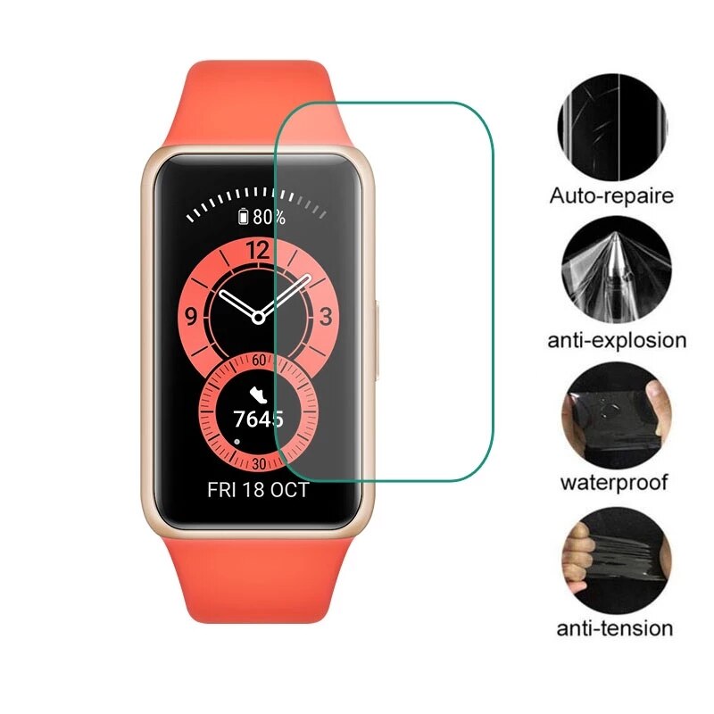 Soft Screen Protective Film For Huawei Band 6 NFC SmartWatch Cover Screen Protector film for Huawei Band 6 pro TPU Watch Film