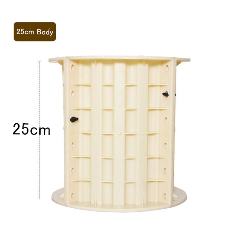 16cm /6.3in Wedding Pillar Tools ABS Plastic Durable Round Concrete Pedestal Column Mold with Flower, Leaves &Plain Embossing: GS-1015