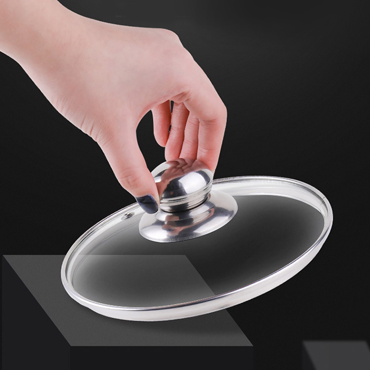 Behogar 4 stk rustfritt stål utskiftbart deksel knapp panne gryte glass lokk deksel håndtak knott håndgrep grep kjøkkenverktøy