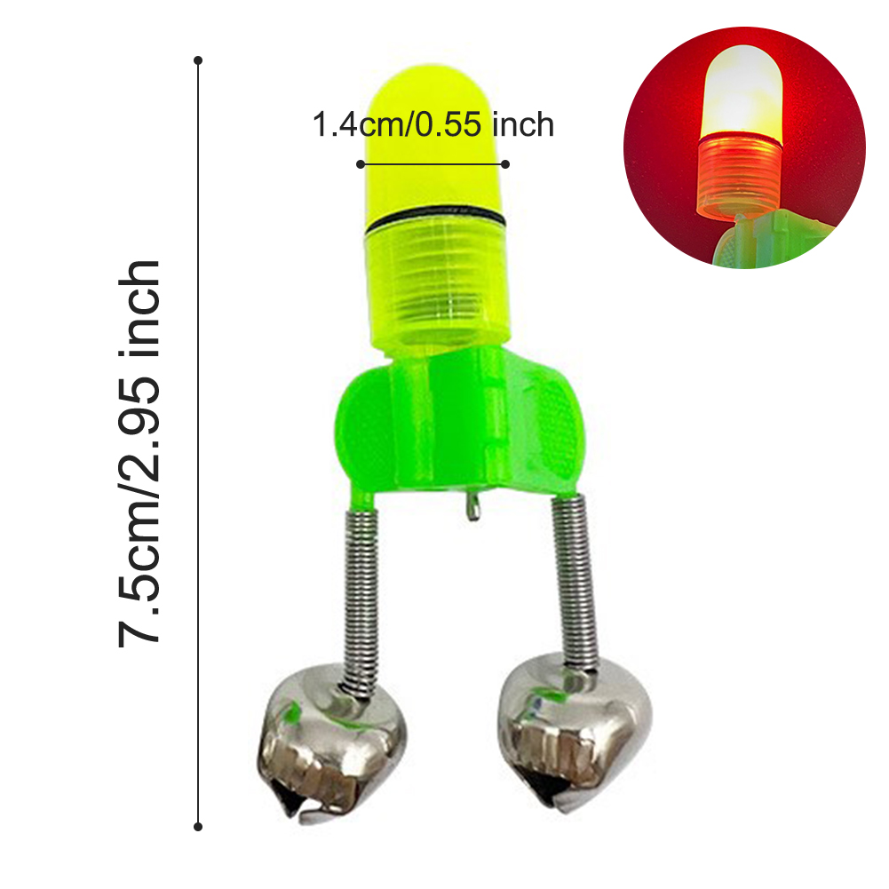 Cascabeles de pesca, caña de pescar nocturna, cebo para morder, luz de alarma, sonajero de pesca, picador de caña, accesorio de pesca de advertencia, 1-4 Uds.
