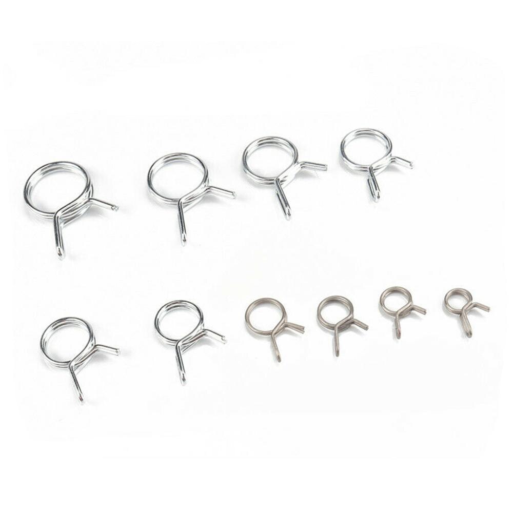 150pcs Stainless Steel Car Double Wire Fuel Line Hose Tube Spring Clamps Assortment Spring Clip Hose Clamp Fastener Fuel Line