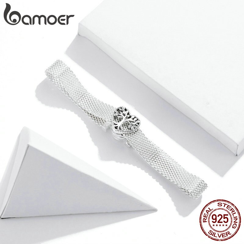 Bamoer Albero della Vita Perle di Metallo per Le Donne Monili Che Fanno 925 sterlina Argento di Fascino per il Braccialetto gioielli Fai Da Te tariffa Braccialetto SCX119