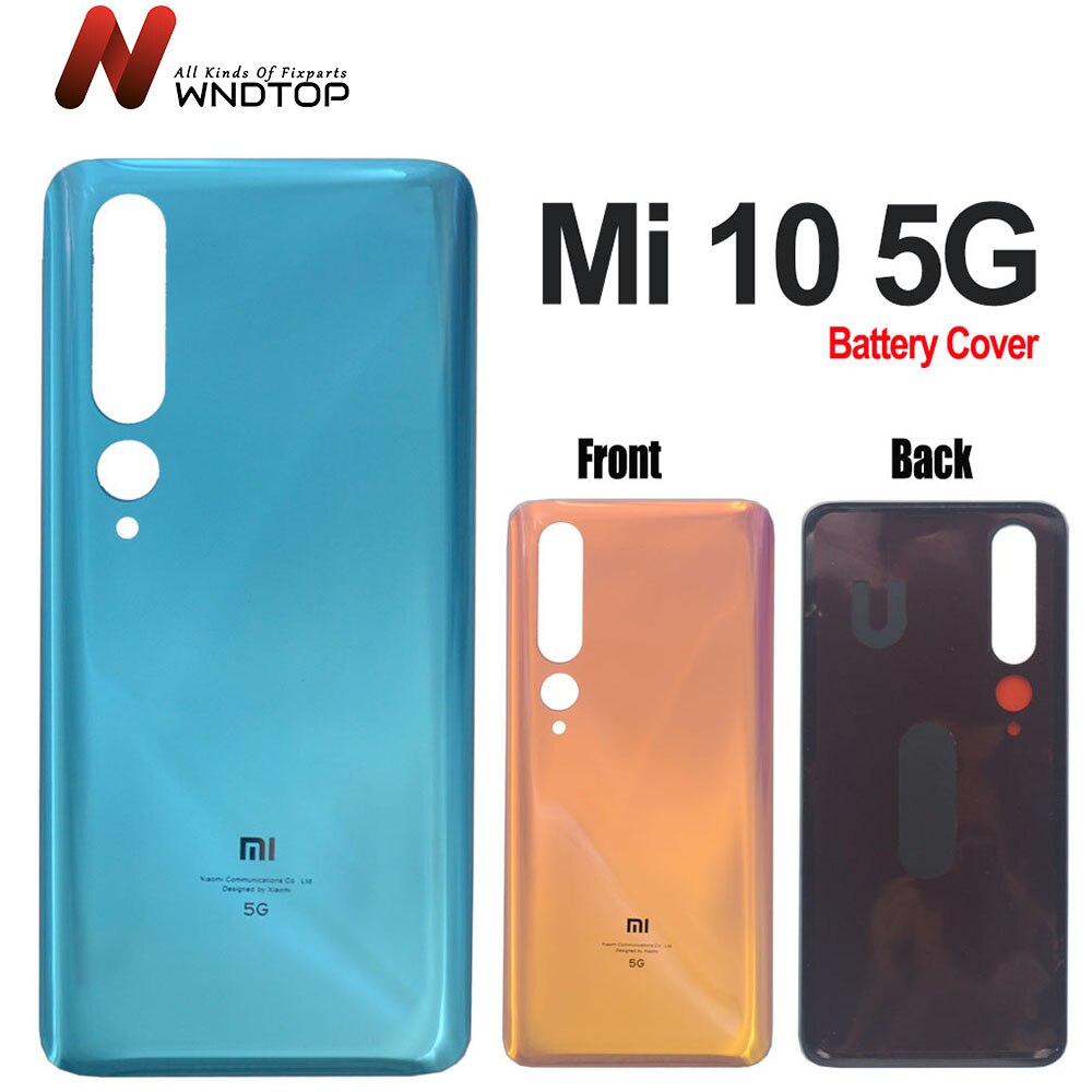 Nieuw Voor Xiaomi Mi 10 5G Battery Cover Terug Glas Panel Achterklep Case Voor Xiaomi Mi 10 Batterij cover M2001J2G Back Cover