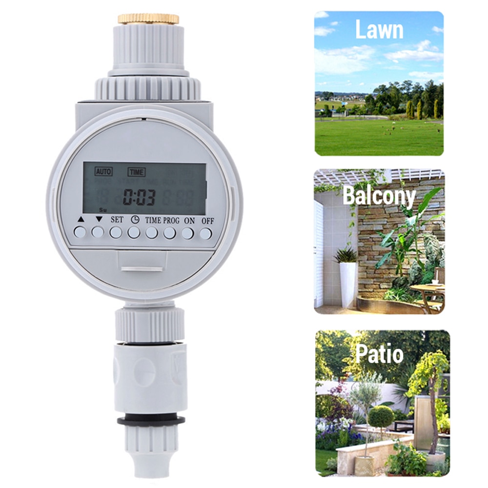 Trädgård vatten timer solar lcd digital bevattning timer kontroller vattning bevattning hem trädgård automatisk vattensparande bevattning