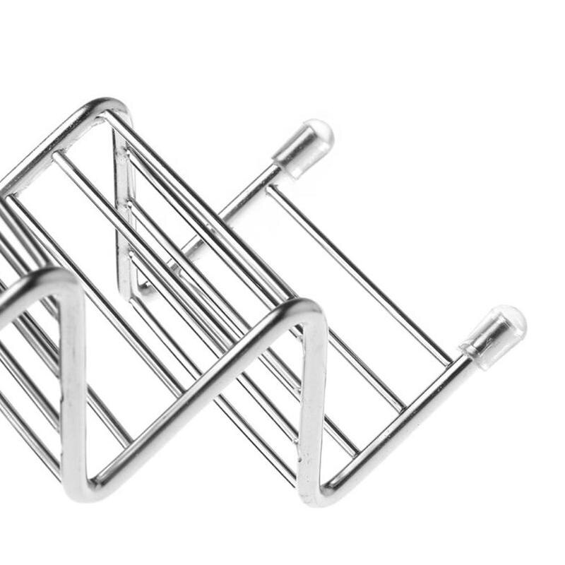 Wave Shape Stainless Steel Taco Holders Mexican Food Rack Holder Stand Shells Display Dog Hard 1-4 Taco Rack K1T7
