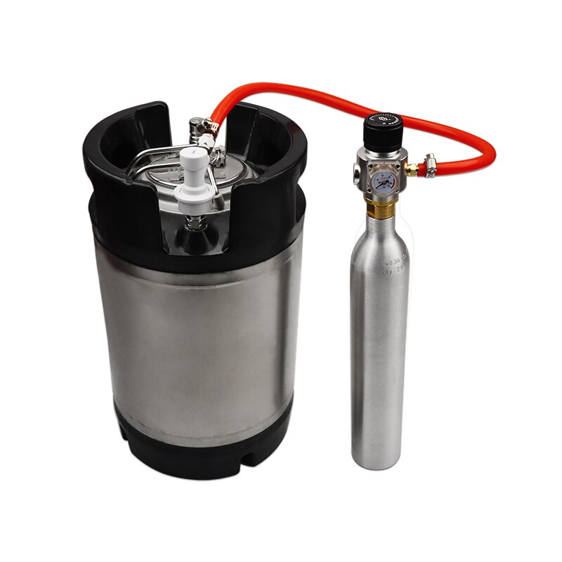 5/16&quot; PVC Gas Line Assembly,0-90 PSI Soda Bottle CO2 Mini Gas Regulator with Relief Valve T21*4 - Homebrew Draft Beer Dispensing