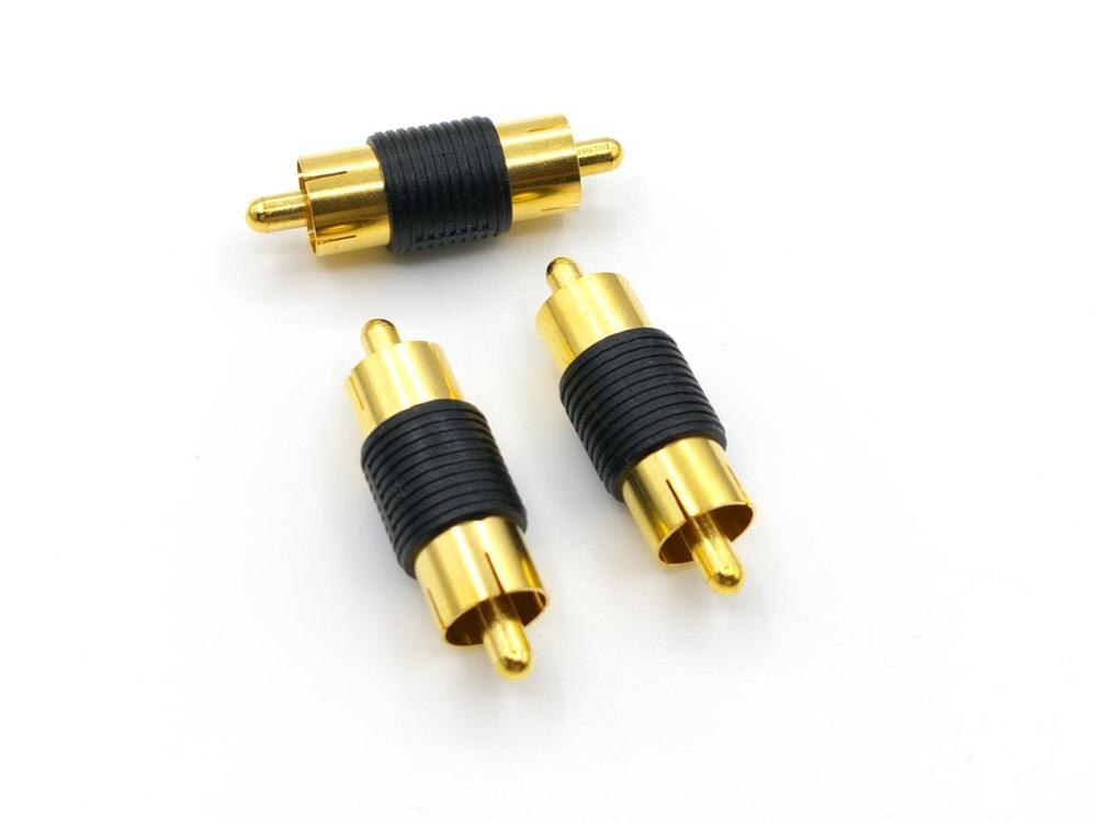 5 stk gull rca phono kobling rca hann til rca hann lyd video kontakt