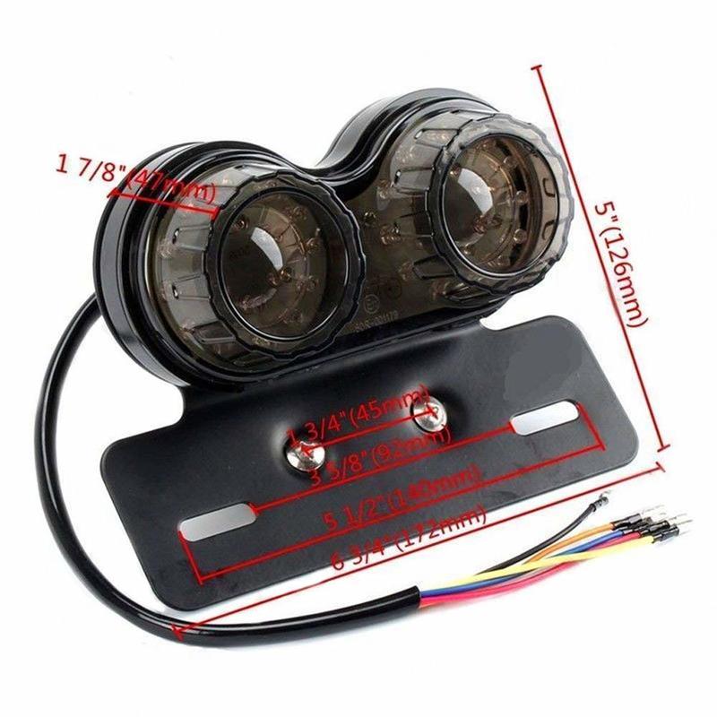 40-Led 40W Motorfiets Achterlicht Geïntegreerde Running Lamp Brake & Richtingaanwijzer Met Kenteken Beugel voor Harly Motorcycle