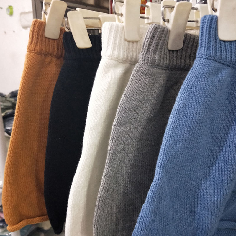Short tricoté pour femmes, pantalon, taille haute, couleur unie, grande taille