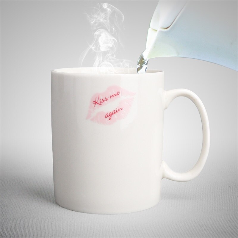 ZOOOBE Creatieve Kleur Veranderende Mok Kus me weer Warmtegevoelige Keramische Drinkware Voor Thee Melk Koffie Mokken Cup