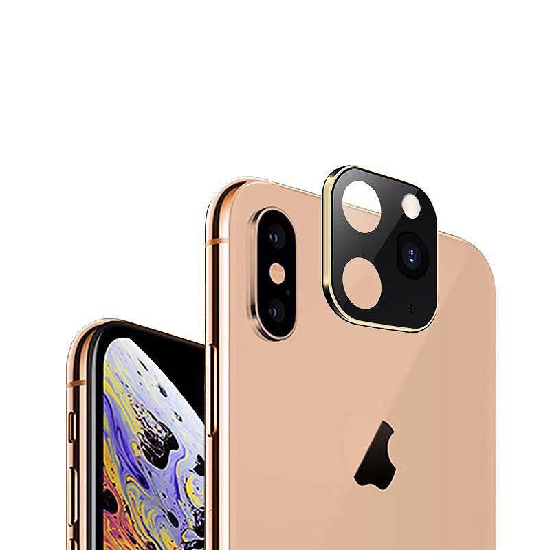 Mobile Phone Lens for IPhone X XS Max 10 Seconds Change 11 Pro Camera Lens Protector for 11Pro Max Metal Glass Protective Cover: Gold