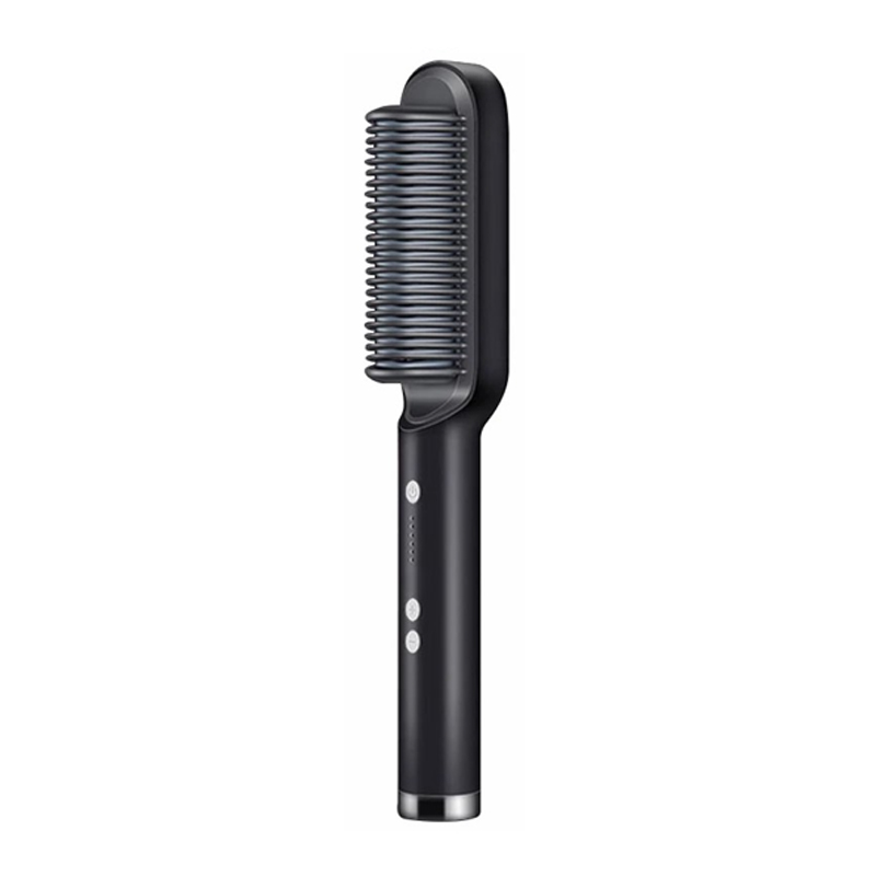Elektrische Glätten Haar Pinsel Professionelle Curler Haarglätter Kamm Schnelle Heizung Keramik Haarglätter: Schwarz / uns