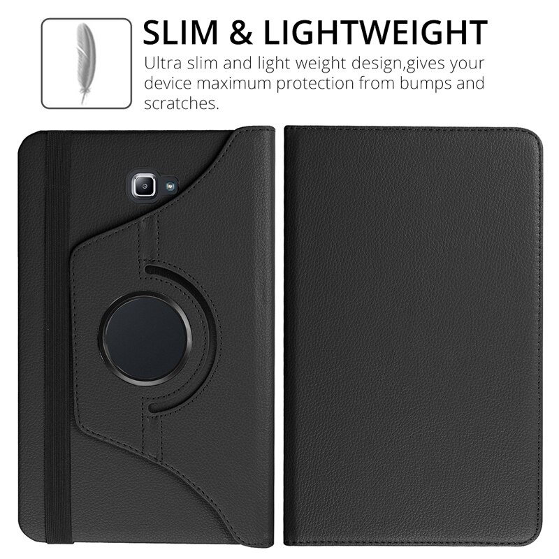 360 obrotowa obudowa dla Samsung Galaxy Tab A 10.1 2016 przypadku T580 T585 SM-T580 SM-T585 obudowa z podstawką tablet ze skóry pu Funda Coque