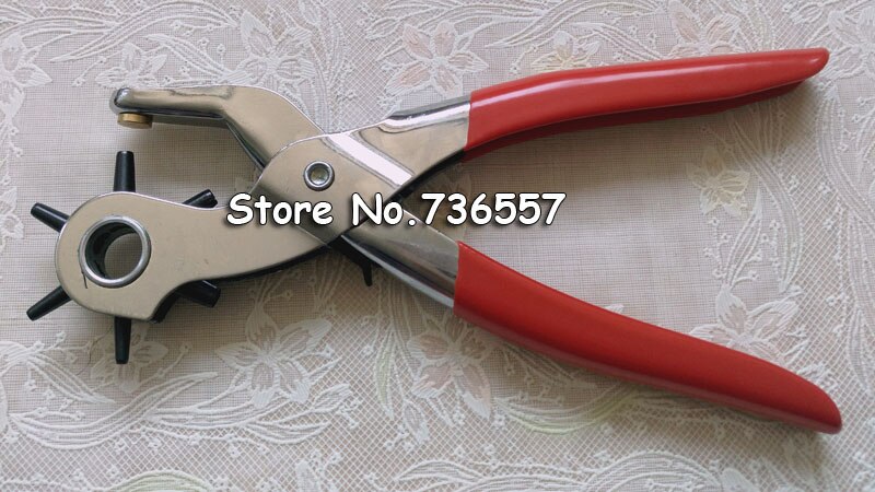 9 inch 6 Sized Heavy Duty Leather Hole Punch Hand Pliers Belt Holes Punches