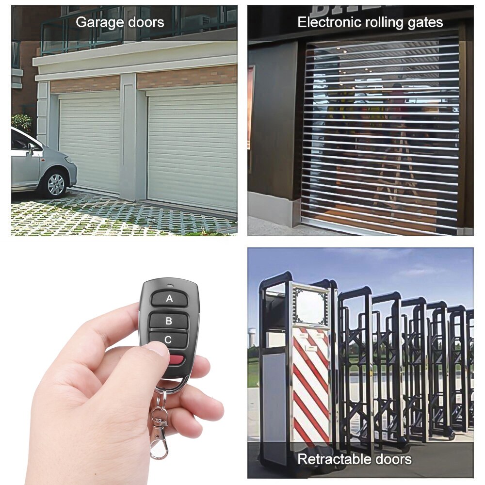 Kebidu 433Mhz Auto clonación a Control remoto puerta para Control remoto para puerta de garaje clave duplicadora portátil