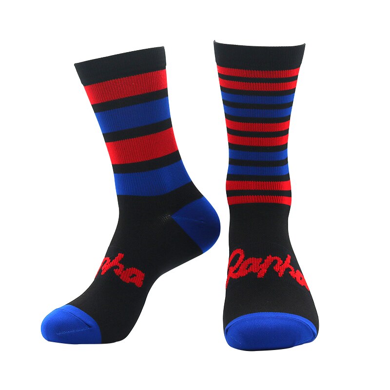Calcetines deportivos profesionales para ciclismo, medias transpirables para bicicleta de carretera, baloncesto y fútbol, color rosa, nueva: Rojo
