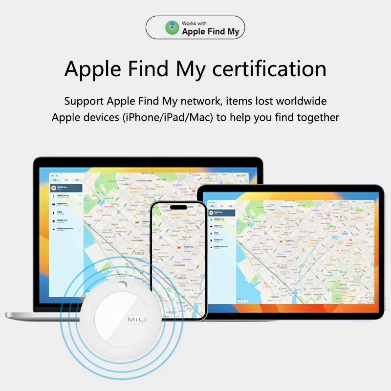 Mili MiTag Bluetooth Tracker Go For IOS System Buscador de artículos y funciona con Google encuentra mi dispositivo AirTag Nuevas llegadas en 2025