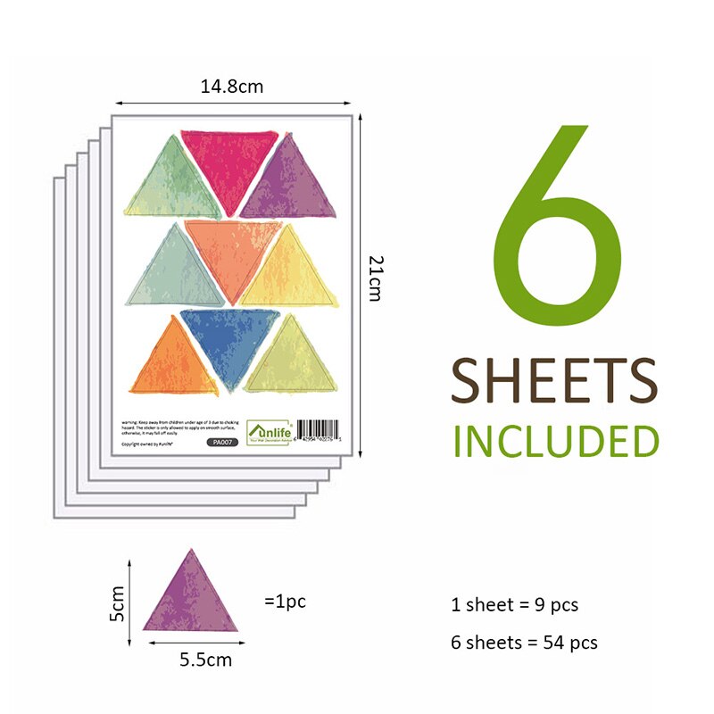 wall stickers for kids rooms Triangles Baby Nursery Home Decor Children Room Wall Sticker Mural Wallpaper Easy Wall Art Bedroom