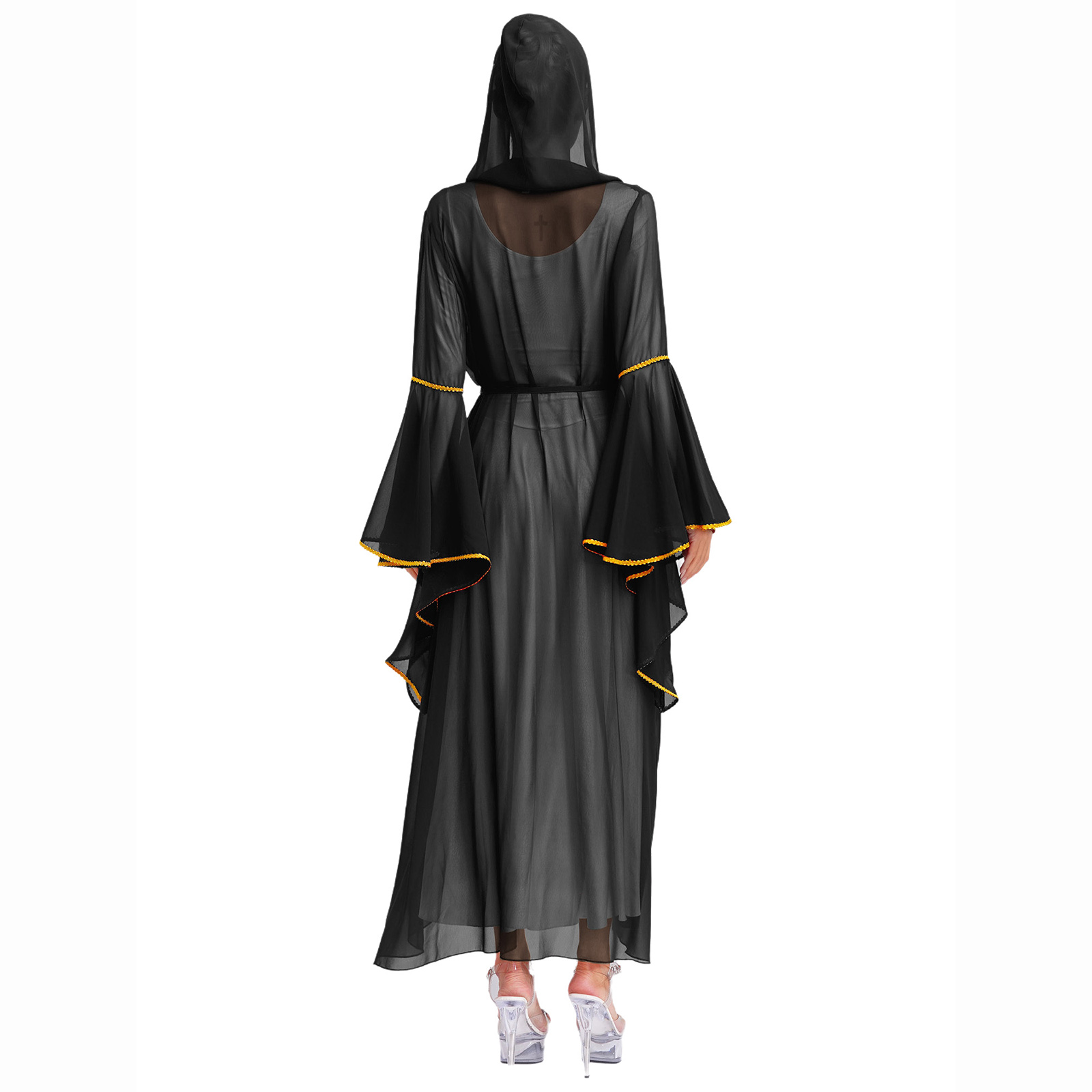 Damabaya muslimsk kaftan klänningar med huva islamiska kläder satinkimono bönekläder självknuten bälte lång kofta dubai morgonrock