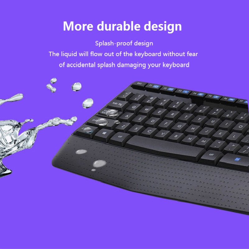 Logitech MK345 wireless Keyboard Mouse Combos For PC Laptop Optical Ergonomic Mice Full Size keyboard Combos