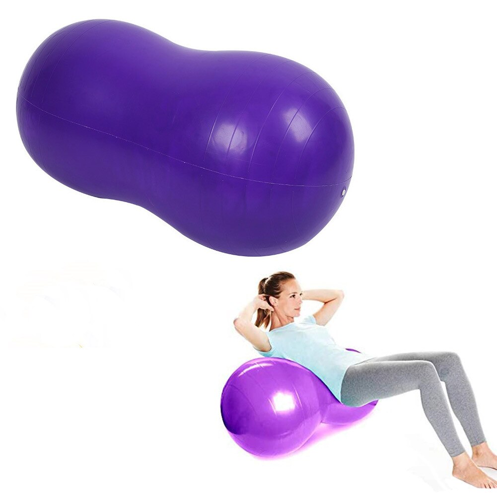 Peanut Ball Inflatable Peanut Exercise Ball Blow Up Thickened Peanut Balance Ball with Manual Pump for Yoga Fitness Physical