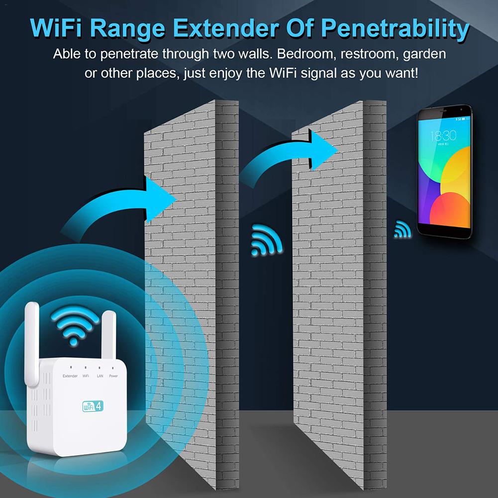 Wireless WIFI Repeater 300Mbps Internet Signal Booster Wall Mounted Amplifier Ultra Compact WIFI Extender For Most Routers