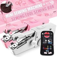 Portable Handheld Sewing Machine Quick Stitch Sew Needlework Electric Cordless Clothes Fabrics Mini Sewing Machine Sewing Kits