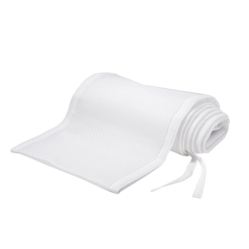 Klassieke Ademend Mesh Wieg Liner-Wit, Ademend Baby Ademend Mesh Wieg Liner Geschikt Voor 4 Panel Wieg: Default Title