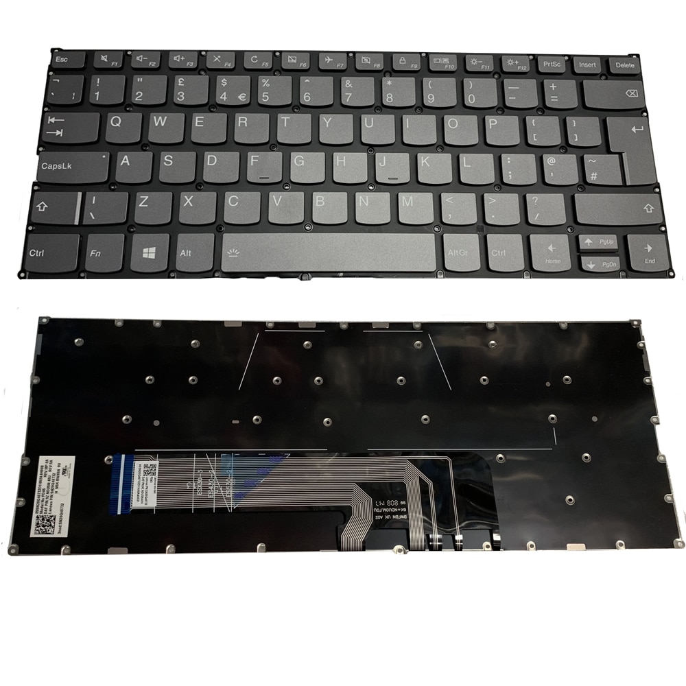 For lenovo yoga 730-13 ikb 730-13 iwl 730-15 ikb 730-15 iwl uk tastatur uten bakgrunnsbelysning