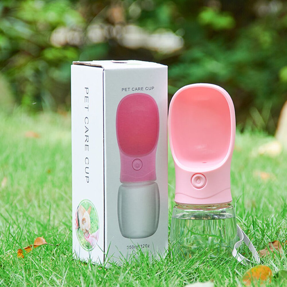 350ml Pets Going Out Water Cup Portable Outdoor Travel Dog Cat Kettle Drinking Water Bottle Lanyard Pet Products FP8