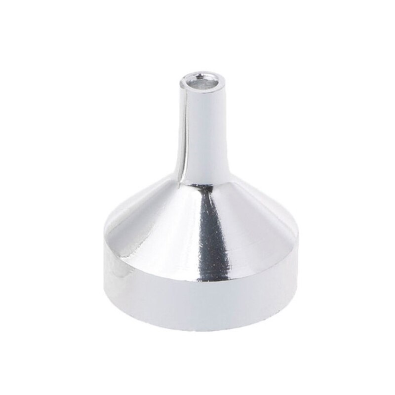 Mini embudos de aluminio, embudo artístico de arena, embudos de boca pequeña para llenar frascos de laboratorio, sal, pimienta, hierbas, aceites, utensilios de cocina líquidos #9: 1pcs sliver