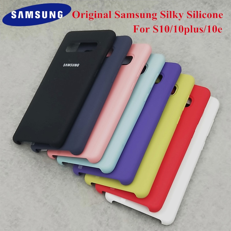 Original Samsung Galaxy S10 Plus Liquid Silicone Case Silky Soft-Touch Back Protective Cover For Samsung galaxy S10+ S10E