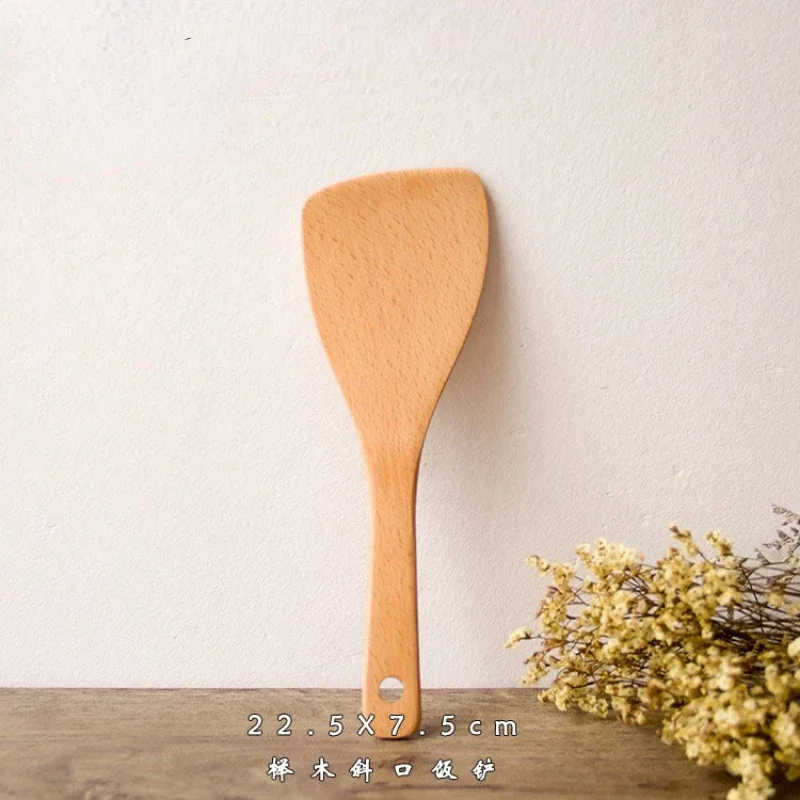 Cuillère à Riz en Bois de 3 Types, Cuillère à Riz de , à Sushi, Ustensiles de Table, Gadgets de Cuisine: Marron