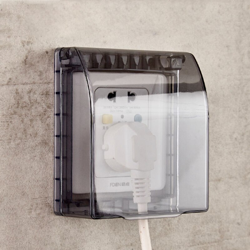 Wall Socket Clear Waterproof Box Waterproof Switch Box Dustproof Protective Cover Wall Socket Switch Plate Outlet Door Bell Box