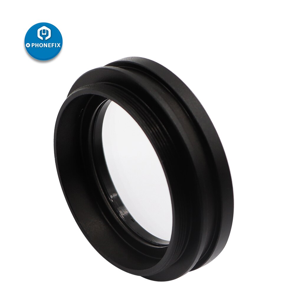 Lentille de protection anti-poussière pour microscope stéréo, couvercle en verre, prévention de l'huile de contrôle de la fumée, D343