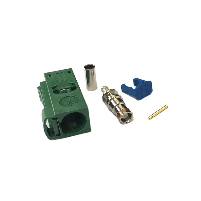 1pc RF Fakra E 6002 Weibliche Jack Stecker Grün SMB crimpen für RG316 RG174 LMR100 Kabel für Auto TV1 NEUE