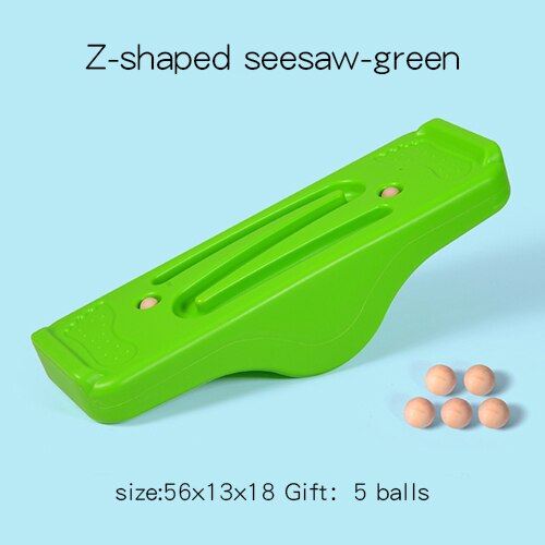 Children Balanced Seesaw Kindergarten Sense Training Equipment Parent-Child Game Outdoor Sport Toys Balance Board for Kids M069: Z-Green