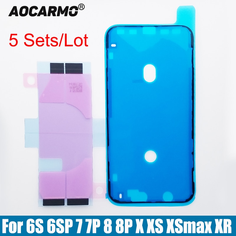 Pegamento adhesivo para teléfono móvil iPhone, pegatina impermeable con marco de pantalla Lcd para iPhone 6S 6SP 7 7P 8 8P Plus X XS XSmax XR