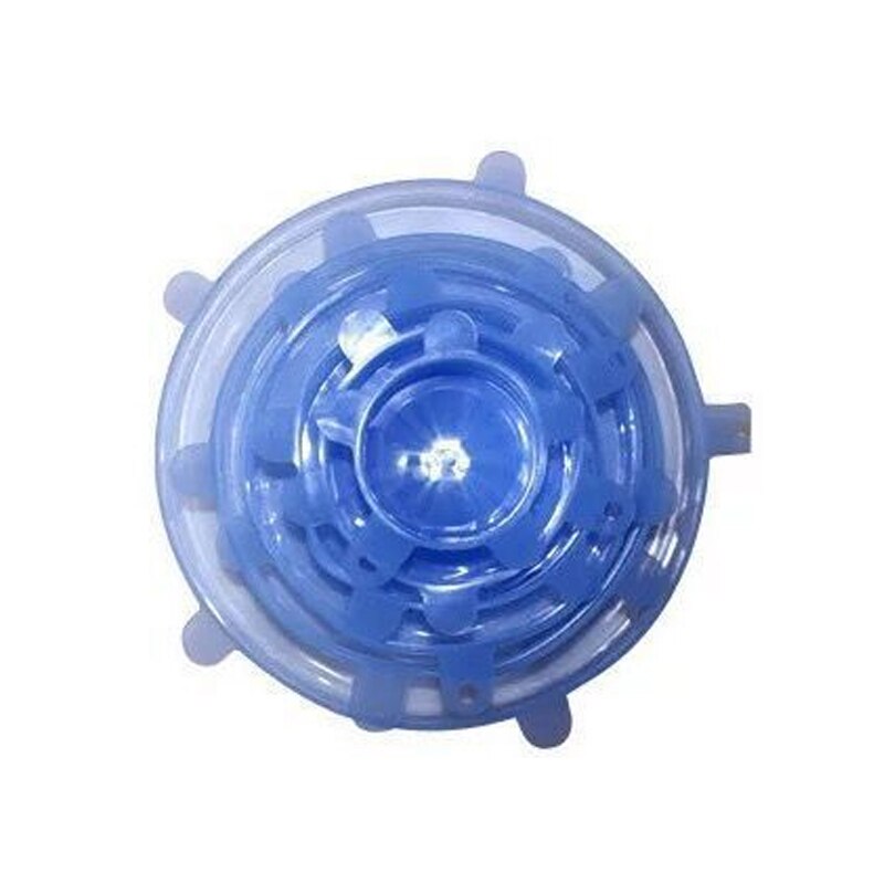 6/12Pcs Siliconen Plastic Cap Universele Kom Cover Silicone Cover Koken Voedsel Verse Kom Cover Hoge Temperatuur: Blue / 12pcs