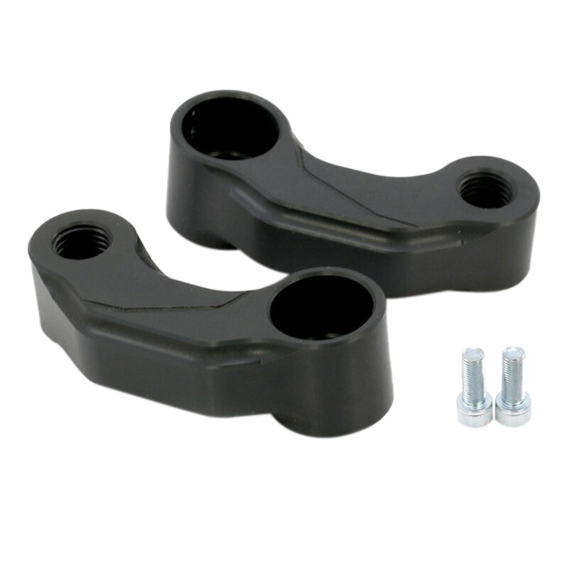 for Suzuki V-Strom DL 650 - Suzuki V-Strom DL1000 Motorcycle Mirrors Riser Extension Brackets Adapter: Black