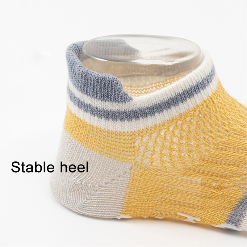 10 Pairs Baby Mesh Sokken 2022 Zomer Ademend Peuter Meisje Boot Sokken Anti Slip Kids Jongens Floor Sokken Non-slip Katoen Zacht