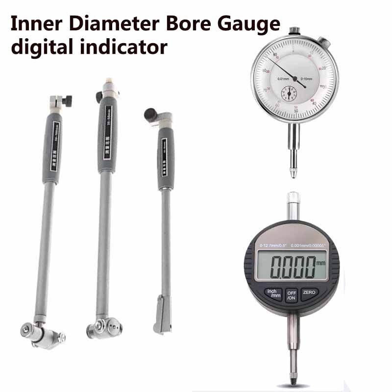 50-160mm Inner Diameter Bore Gauge Measuring Rod + Probe Accessories 10mm indicaotor Inner Diameter Gauge digital indicator