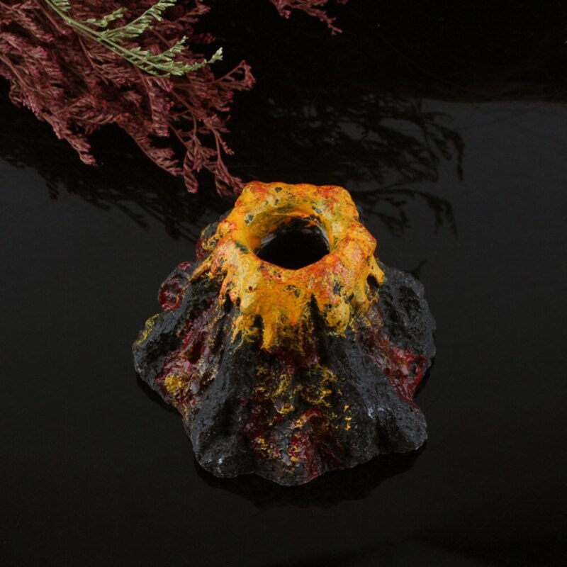 Akvarium vulkan form luftsten til fisketanke boble sten ilt pumpe akvarium ornament akvarium tilbehør indretning