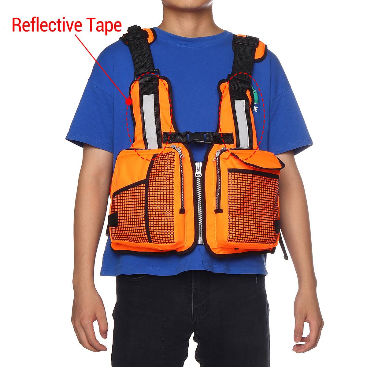 Life Jacket Fishing Swimming Outdoor Life Vest Boating for Adult Man Water Sport Vest Drifting Life Jacket Sailing Bearing 110KG