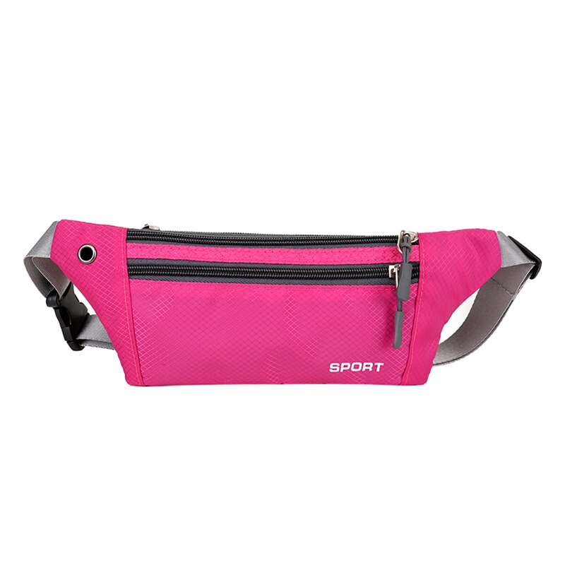 AIREEBAY Mini Fanny Pack For Women Portable Colorful Waist pack Travel Multifunctional Waterproof Phone Belt Bag: Hot Pink