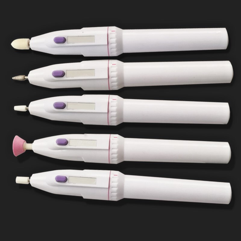 1 set Mini Nail Art Boor Machine Elektrische Nagel Boren Pen Handstuk Bits Manicure Pedicure Gel Polish File Buffer Nail art Gereedschap