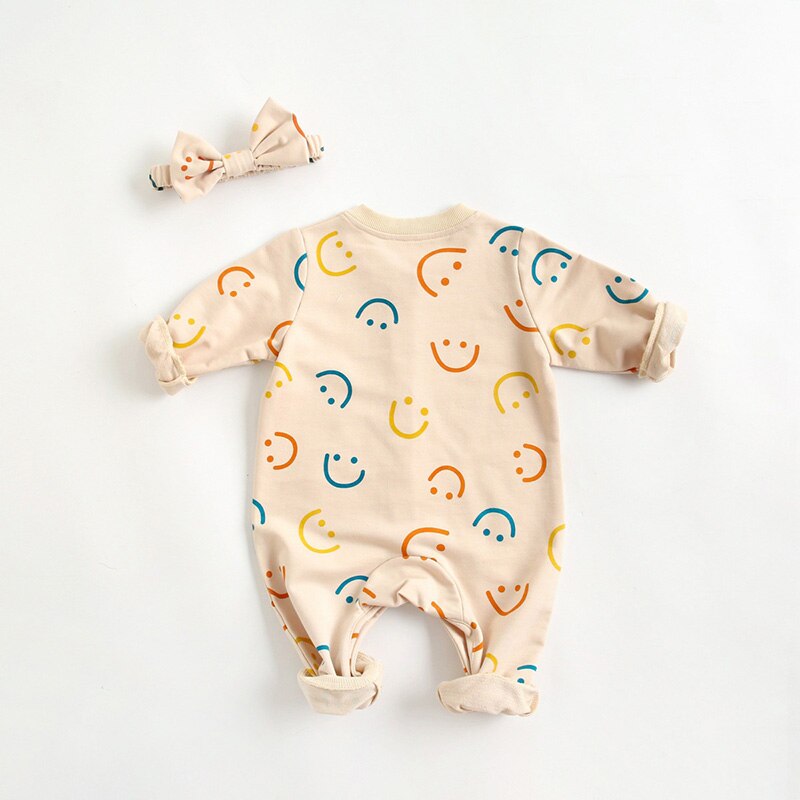 Milancel Baby Kleding Glimlach Print Peuter Jongens Jumpsuits Enkele Borst Baby Meisje Romper