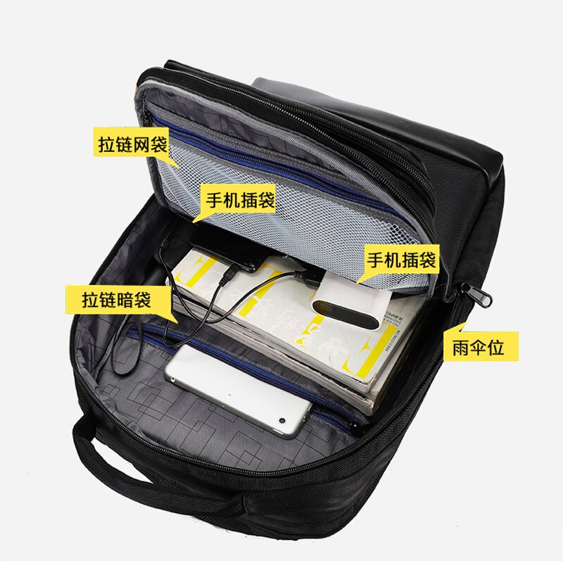 High-end business backpack USB smart travel backpack multifunctional leisure computer bag waterproof student schoolbag male